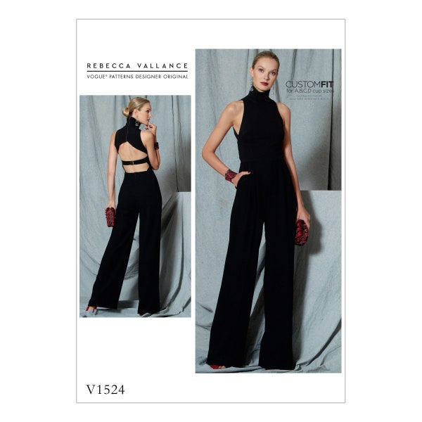 Vogue Schnittmuster V1524 - Overall - Jumpsuit mit offenem Rücken