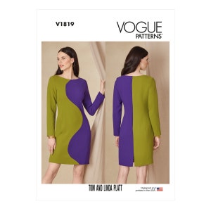 Vogue sewing pattern V1819 - Dress - Fabric combination - Knitted dress