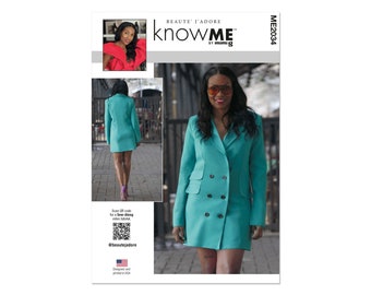knowME sewing pattern - ME2034 - long blazer, double-breasted
