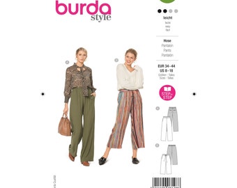 Burda Style Sewing Pattern - Pants - Wide Casual Pants - No.6148