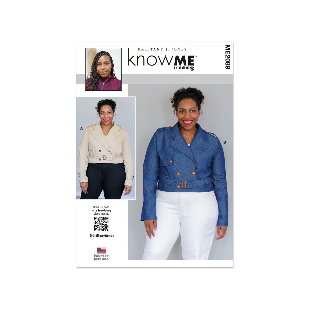 Knowme Sewing Pattern - ME2089 - Short, Sporty Ladies Jacket - Etsy