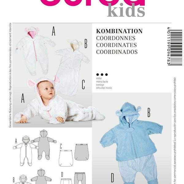 Burda Schnittmuster - Kombination - Overall, Jacke, Fußsack & Hose - Nr. 9478