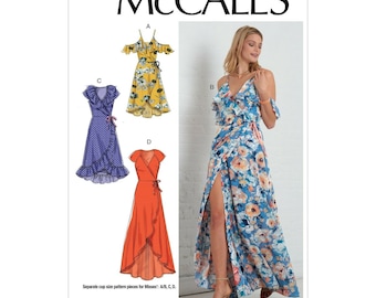 McCall&#39;s Sewing Pattern M7745 - Dress - Wrap Dress - Attached Skirt