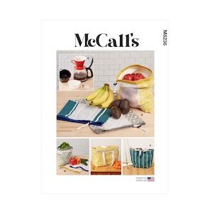 McCalls Sewing Pattern M8236 - Bags - Vegetable Bags - Coffee Filters - Mop Pad