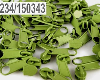 10 x Zipper, for continuous zipper, 3 mm, limett