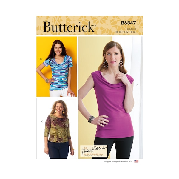 Butterick Schnittmuster - B6847 - Shirt, Sommertop für Damen