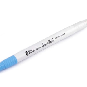 Marking pen for textiles - textile marker - with eraser function - blue