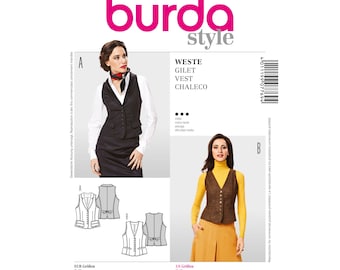 Burda sewing pattern - vest - gilet - women's vest - No. 7769