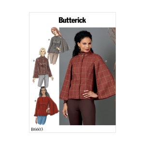 Butterick sewing pattern - B6603 - Women&#39;s jacket with cape