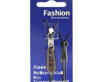 Zipper pendant - Metal - Old brass