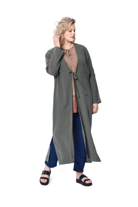 Uncut Burda Style sewing pattern 6107 Coat Light Summer Jacket size 18-28 FF Blouse Jacket