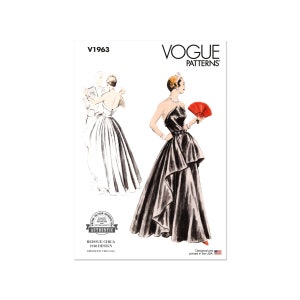 Vogue Symönster V1963 - Vintage - Aftonklänning från 1940-talet