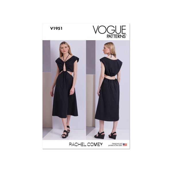 Vogue Schnittmuster V1951 - raffiniertes, ärmelloses Kleid