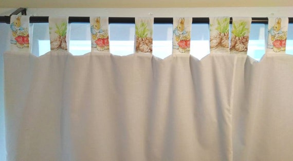 Beatrix Potter White Curtains Peter Rabbit Nursery Curtains Etsy