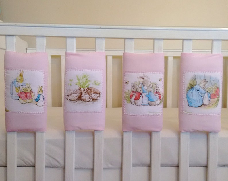 Beatrix Potter Cot Bar Bumpers. Babies Cot Bar Bumpers in Blue Etsy UK