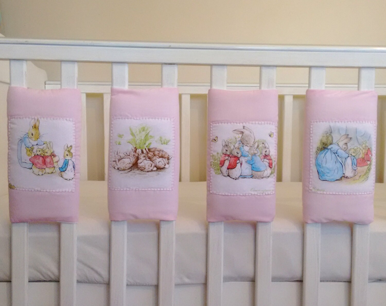 Beatrix Potter Cot Bar Bumpers. Babies Cot Bar Bumpers in Blue Etsy UK