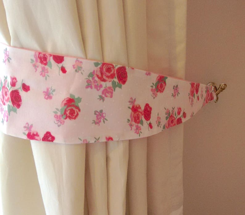 Roses floral curtain tiebacks Etsy