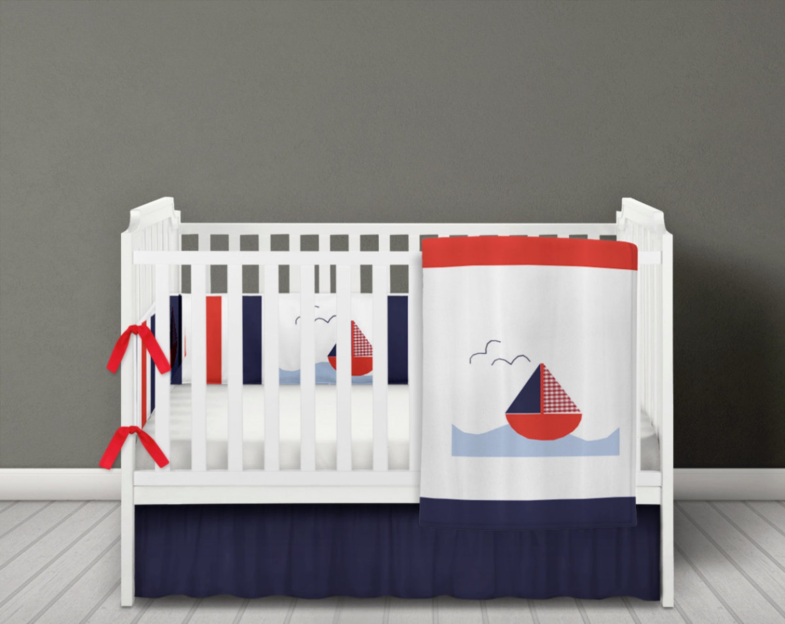 Nautical sailing boat bedding set Etsy