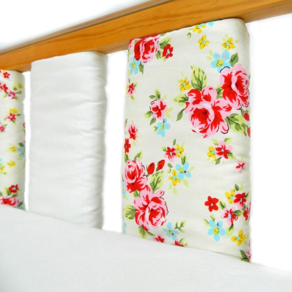 floral cot bumper