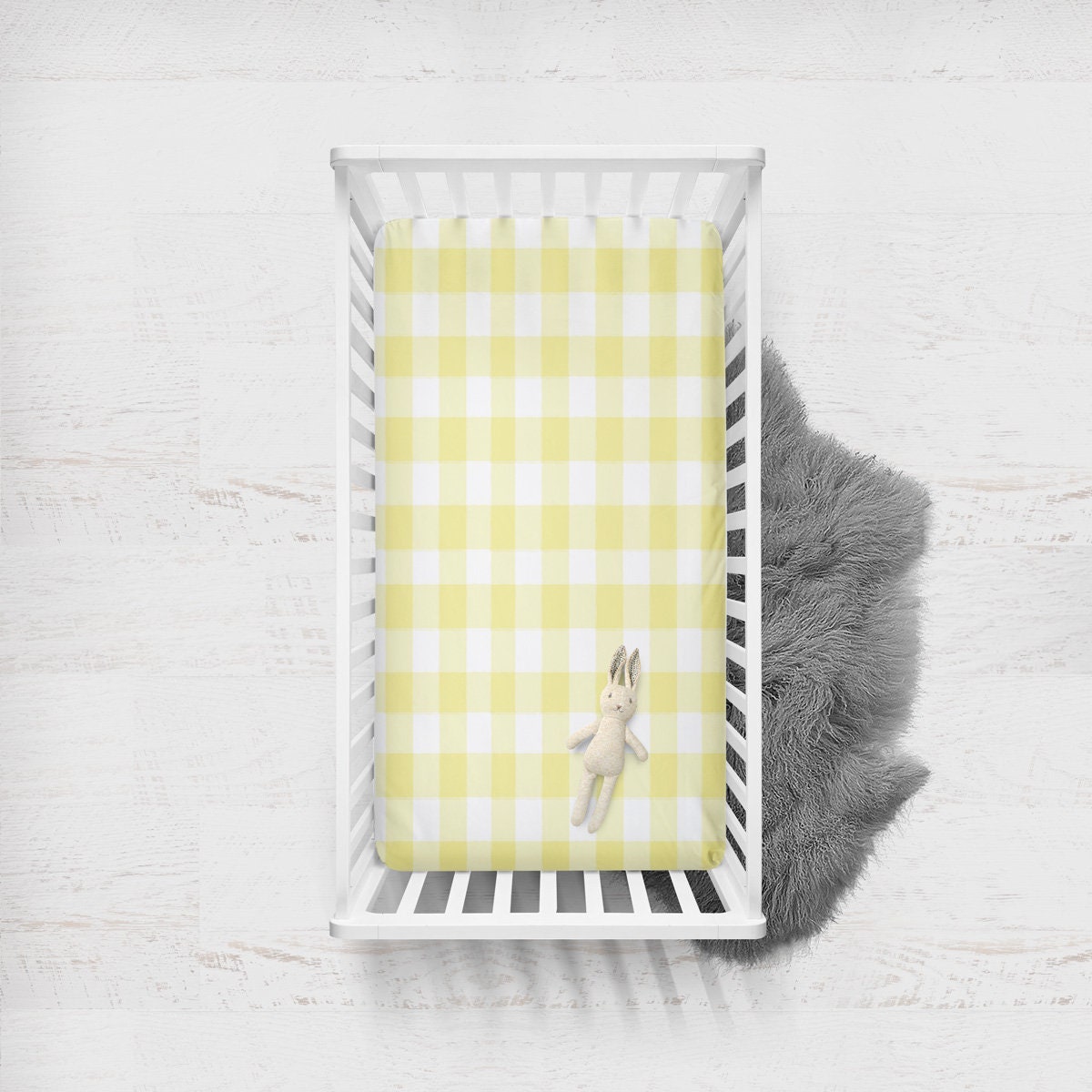 gingham crib sheet