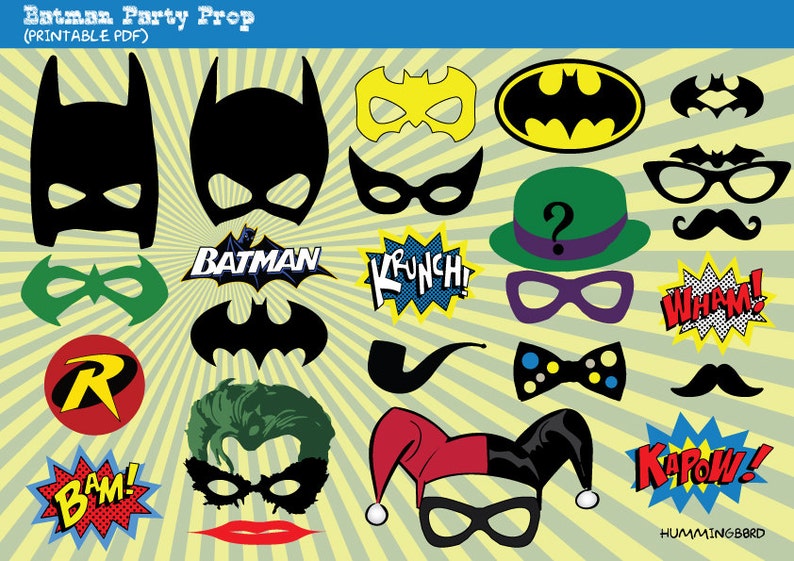 Batman Themed Party Photo Booth Prop Superhero Photo Prop | Etsy