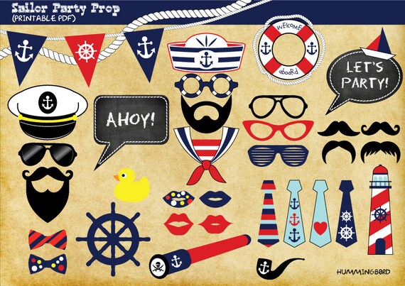 Nautical Themed Party Photo Booth Prop Sailor Themed Party Etsy