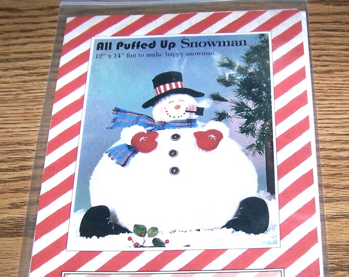 Cotton Ginnys All PUFFED up SNOWMAN Sewing Pattern - 12"x14" - Winter ...