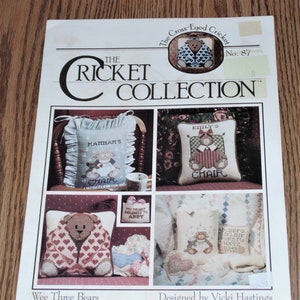 1991 The Cricket Collection WEE THREE BEARS Cross Stitch Pattern Leaflet No. 87