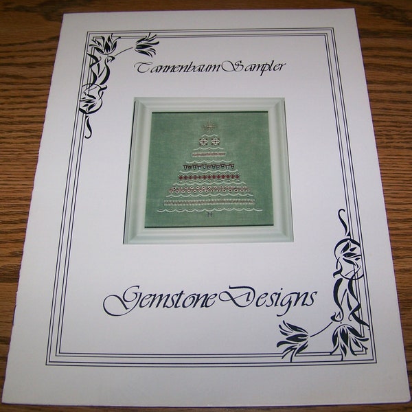 1994 Gemstone Designs, TANNENBAUM SAMPLER, Cross Stitch Pattern Leaflet - Christmas Tree