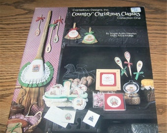 1982 Canterbury Designs COUNTRY CHRISTMAS CLASSICS, Collection One Cross Stitch Patterns, Book X