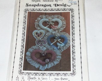 1985 Snapdragon Designs HEARTS 'N LACE Sewing Pattern #106