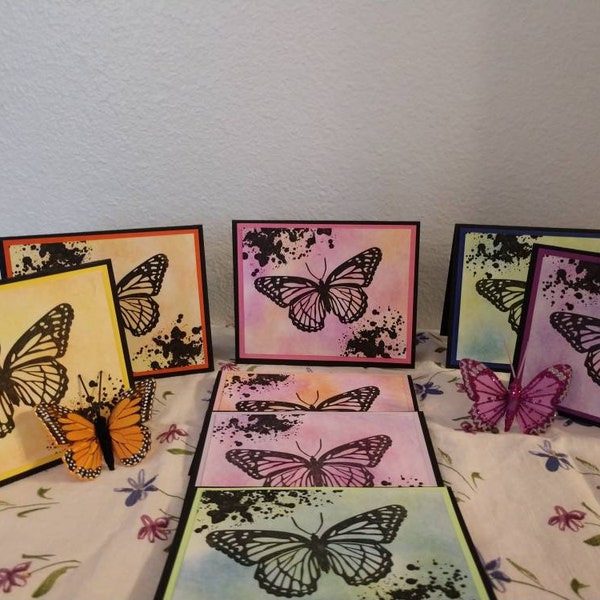 Rustic Butterfly card set