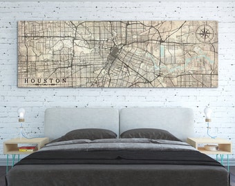 Houston canvas map | Etsy Houston canvas map | Etsy