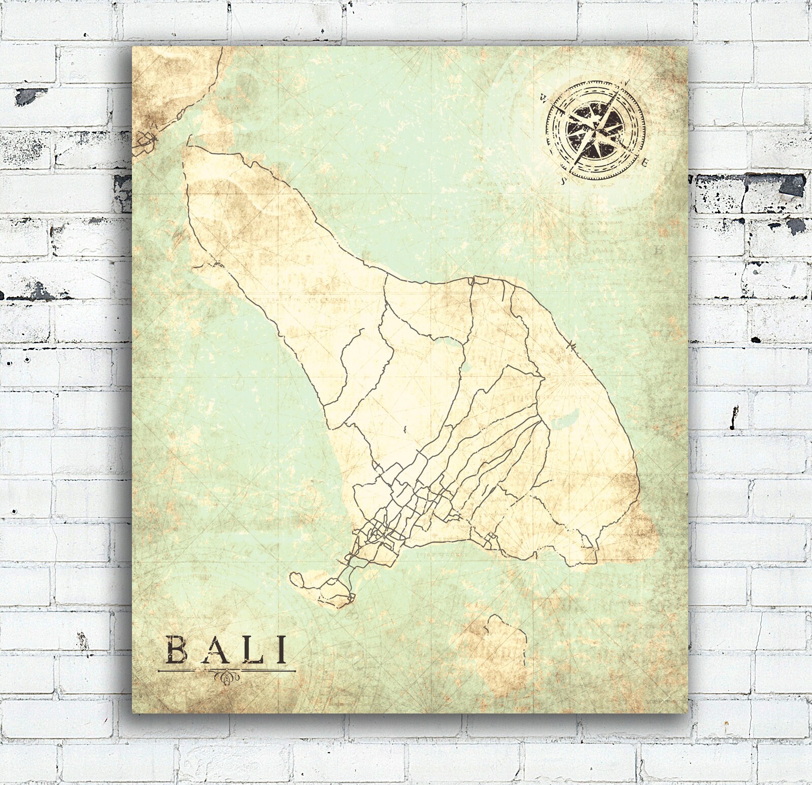 BALI Canvas Print Indonesia Vintage map Bali Island Indonesia ... BALI Canvas Print Indonesia Vintage map Bali Island Indonesia ...