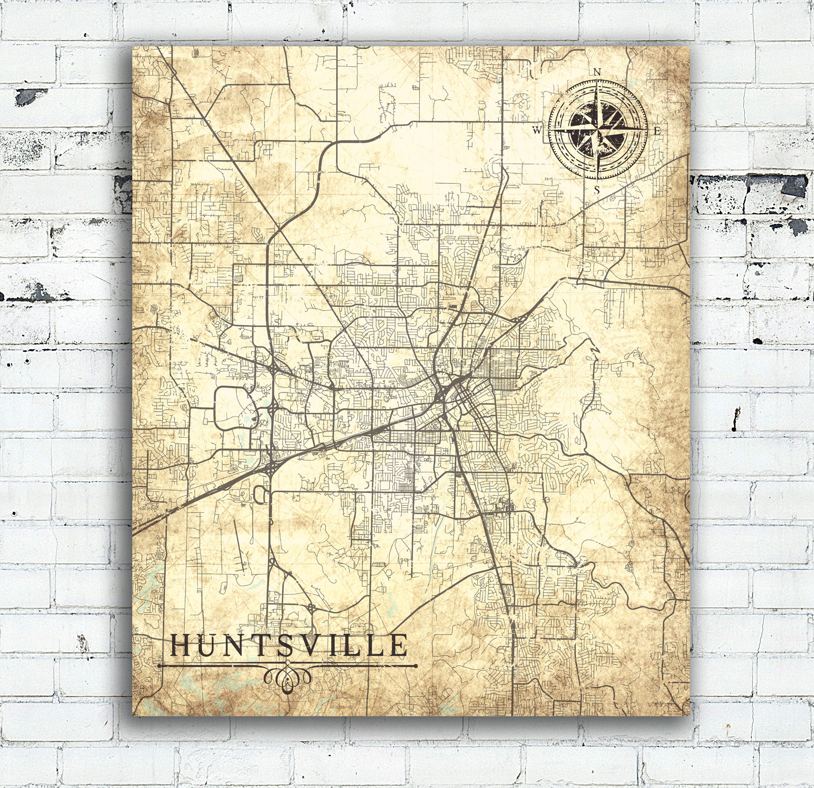 HUNTSVILLE AL Canvas Print Alabama Vintage map Huntsville Al | Etsy HUNTSVILLE AL Canvas Print Alabama Vintage map Huntsville Al | Etsy