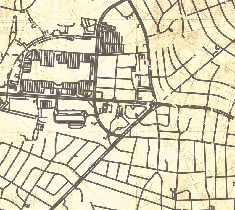 HYATTSVILLE MD Canvas Print Maryland Vintage map Hyattsville Etsy