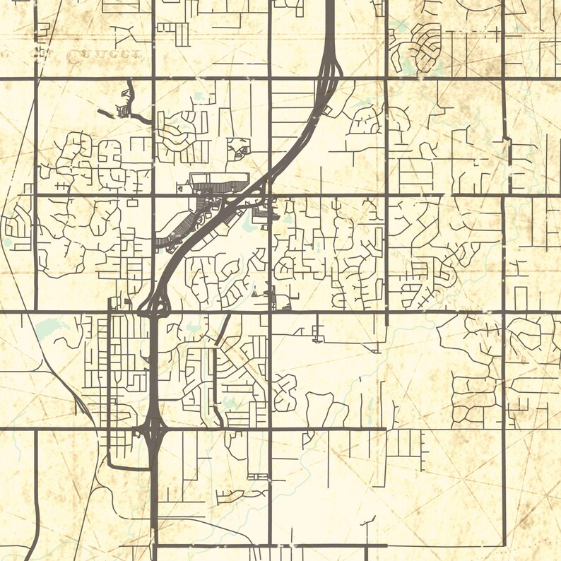 OWASSO OK Canvas print Oklahoma Vintage map Owasso City Etsy