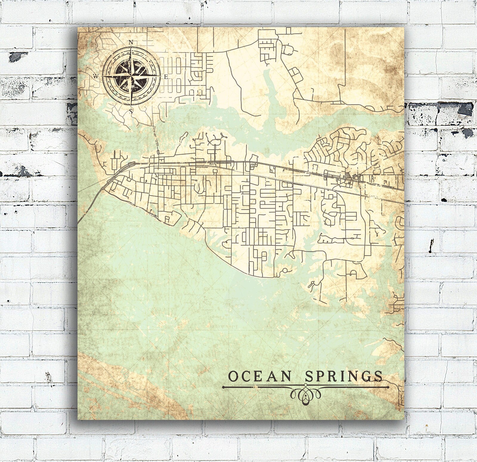 Map Of Ocean Springs Ms Maping Resources
