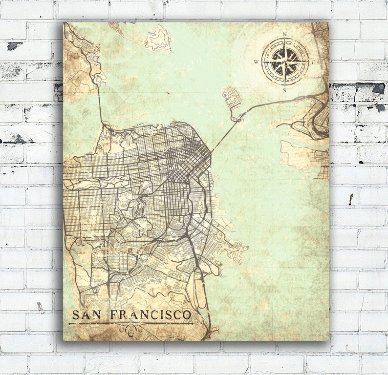 SAN FRANCISCO CA Canvas print California sf ca Typical map San Francisco Town Classic map Artwork poster reward print retro previous antique town map photo about Printable Map of San Francisco identify SAN FRANCISCO CA Canvas print California sf ca Classic map San Francisco Town Basic map Artwork poster present print retro aged antique metropolis map