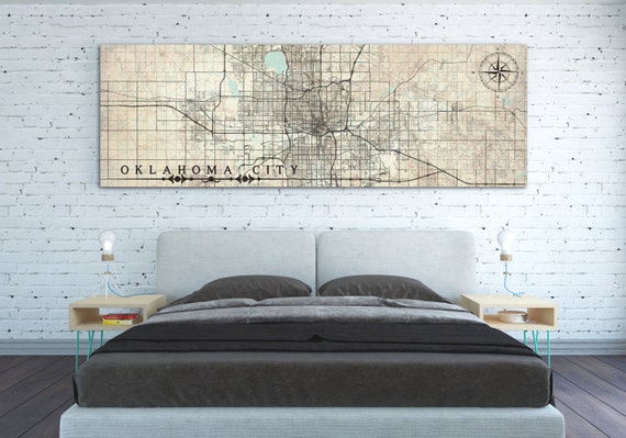 OKLAHOMA City OK Canvas Print Vintage Map OKC Oklahoma Ok Etsy image 0 - OKLAHOMA City OK Canvas Print Vintage Map OKC Oklahoma Ok Etsy
