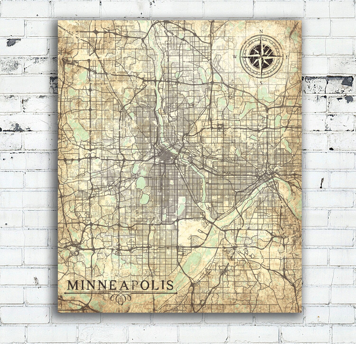 MINNEAPOLIS MN Canvas Print Minnesota Vintage map Minneapolis Mn ... MINNEAPOLIS MN Canvas Print Minnesota Vintage map Minneapolis Mn ...