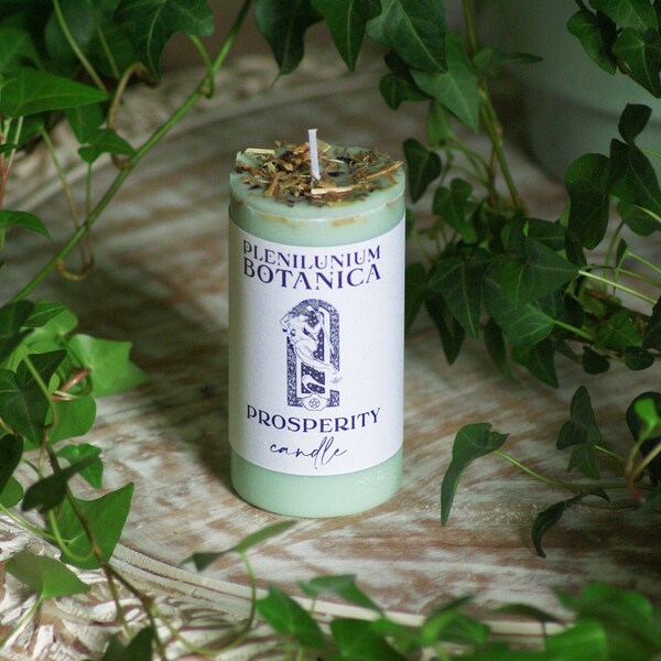 Prosperity ritual spell candle