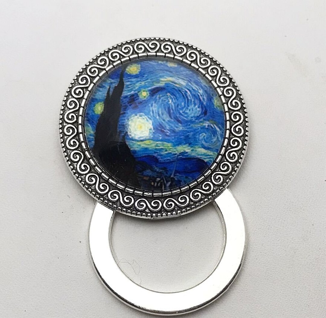 S-TROUBLE Round Crystal Glasses Holder Brooch Reading Glasses Holder Brooch Pin For Women