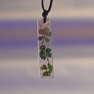 7, 7, 5 Leaf Lucky Clover necklace Abundance, fame, success