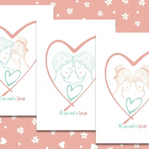 Carte de Saint-Valentin LGBTQIA+, carte de Saint-Valentin de même sexe
