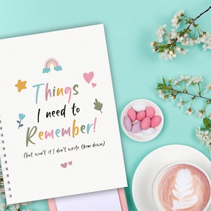 Things I need to remember Notizbuch, Life Admin Notizbuch, Terminnotizbuch, nützliches Notizbuch, A5