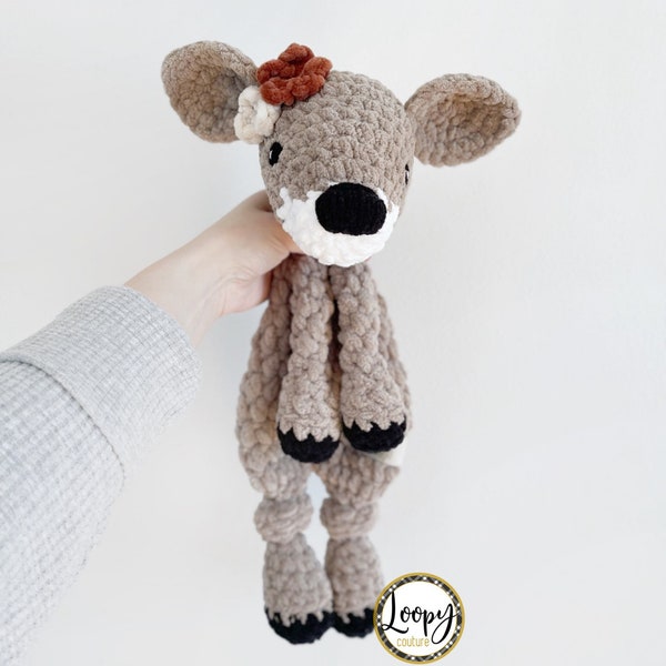 Crochet Deer Lovey Snuggler - Stuffed Animal - Security Blanket - Reindeer - Fawn - Doe - Create Your Own