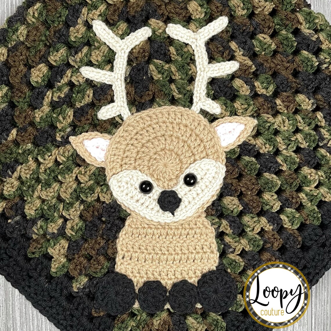 Crochet Baby Blanket Buck Deer READY TO SHIP Etsy