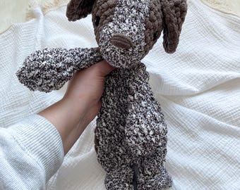Crochet 16” German Shorthaired Pointer Lovey: Plush Snuggler