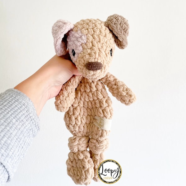 Crochet Mini Puppy Dog Lovey Snuggler - Stuffed Animal - Security Blanket - Create Your Own
